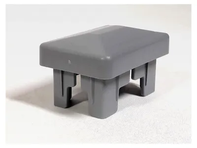 Produktbild von 40 Stück Innenpfostenkappen rechteckig 40x60mm Grau