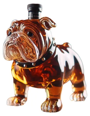 Produktbild von 300 ml Whiskyflasche in Bulldoggenform, große Kapazität, Glaskaraffe, Rotweinkaraffe, Whisky-Zubehör für die Home Bar