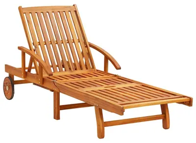 Produktbild von vidaXL Sonnenliegen 2 Stk. mit Auflagen Massivholz Akazie