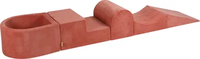 Obrázek produktu pro Pěnové stavební kostky pro děti s bazénkem na míčky – měkké stavební kostky pro miminka