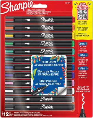 Produktbild von Sharpie Bullet Kreativ-Marker Rundspitze 12er Blister
