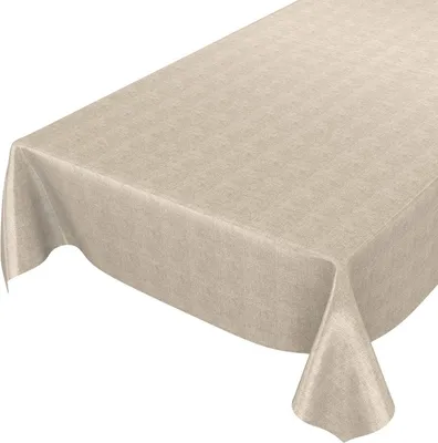 Produktbild von Abwaschbare Tischdecke beige - Leinenoptik 240x140 cm
