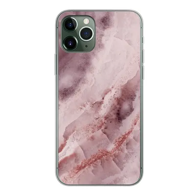 Produktbild von MuchoWow® Handyhülle Schutzhülle Hülle für iPhone 11 Pro Naturstein - Rosa - Luxus Silikon Softcase Handy Hülle - Handy