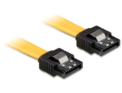 Produktbild von Delock Cable SATA - SATA-Kabel - Serial ATA 150/300/600 - SATA (W) zu SATA (W) - 30 cm - eingerastet, gerader Stecker - Gelb
