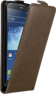 Produktbild von Cadorabo Hülle für Samsung Galaxy NOTE 3 Schutz Hülle in Braun Flip Etui Handyhülle Case Cover