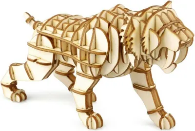 Produktbild von Rolife 3D-Holz-Puzzle Tiger / Saber Toothed Tiger / Säbelzahntiger