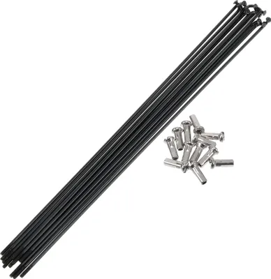 Produktbild von Fahrradspeichen 14G 225mm Länge Fahrradrad Speichen 304 Edelstahl Schwarz 1 Satz