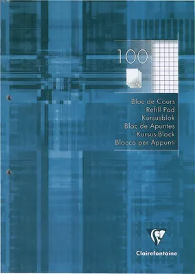 Produktbild von Clairefontaine 5x Kursusblock DIN A4 100 Blatt kariert Petroliumblau 5812C