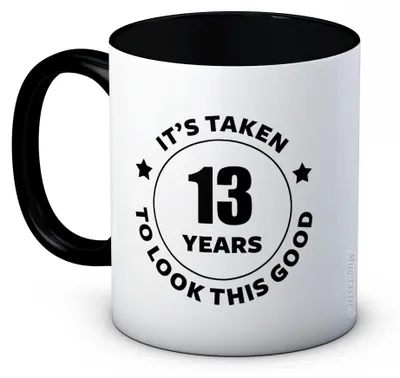 Keramik-Kaffeetasse 312 ml - 13. Geburtstagsgeschenk Teenager