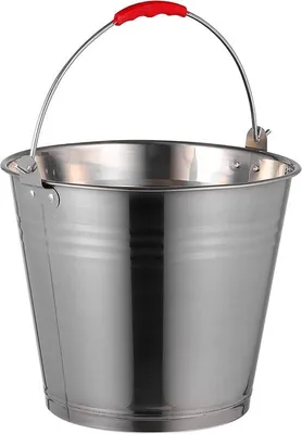Productafbeelding van Unyqoos® RVS emmer, 10 liter – roestvrijstalen emmer met draaghandvat, diameter 28 cm x hoogte 23 cm, veelzijdig te gebruiken in huis, tuin en werkplaats