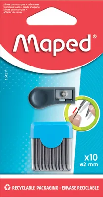 Image de Maped 10 mines de rechange pour compas + taille-mines Blister