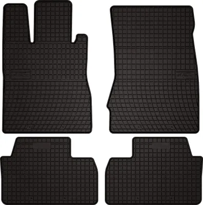 Image de Tapis de sol voiture en caoutchouc pour Mercedes S W220 (1998-2005, berline) Noir, lot de 4 pièces, fixations