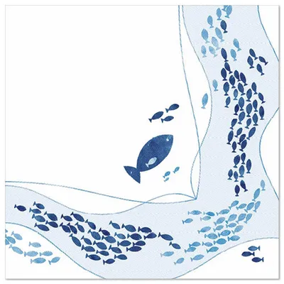 Zdjęcie produktu dla Papstar Servietten  Fish 40x40 cm 50 Stück