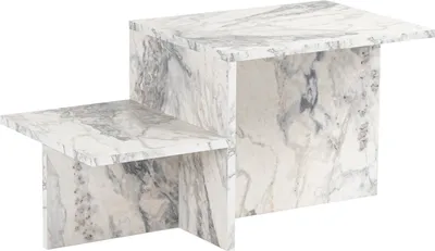 Produktbild von Dmora Couchtisch Cantello 80x40x40h cm Weiß mit Magazinhalter