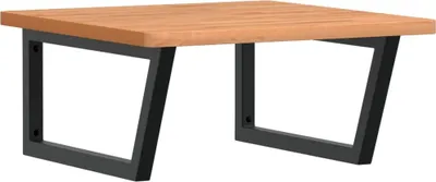 Produktbild von vidaXL Waschbeckenregal Wandmontage Stahl und Massivholz Buche