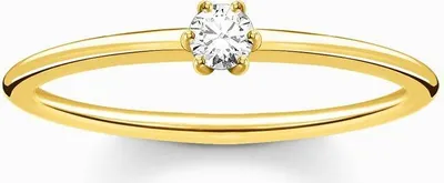 Produktbild von Thomas Sabo TR2312-414-14 Ring Damen Weißer Stein Silber Vergoldet Gr. 60