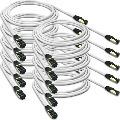 Produktbild von ARLI 10x 5m RJ45 Patchkabel CAT 8.1 S/FTP Netzwerkkabel Halogenfrei