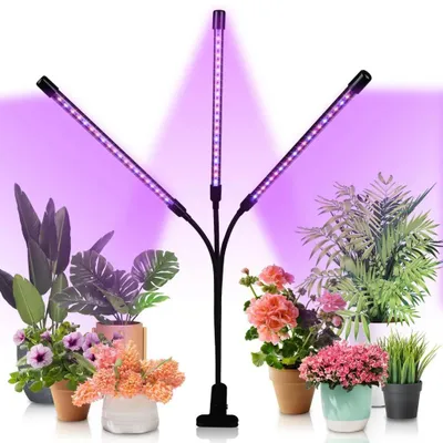 Produktbild von 30W Pflanzenlampe LED, Dimmbar Pflanzenlicht mit Timer, Pflanzenleuchte mit Rot Blau Licht Vollspektrum Grow Lampe Zimmerpflanzen und Blumen im, 3 Arten von Modus Garten- & Gewächshaus-Zubehör