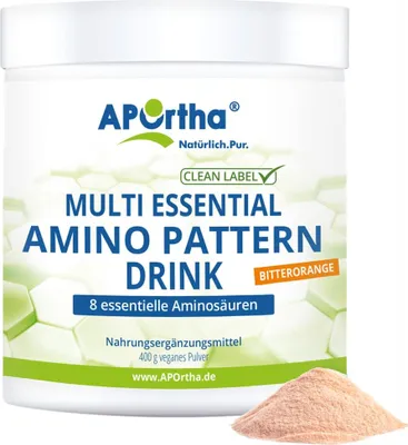 Produktbild von Amino Pattern Aminosäuren Drink - Bitterorange - 400 g veganes Pulver