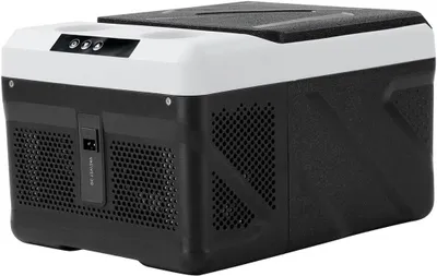 Immagine prodotto di Mini frigorifero - Frigorifero portatile elettrico - Ideale per viaggi e campeggio - Raffreddamento a compressore - 9 litri - Grigio