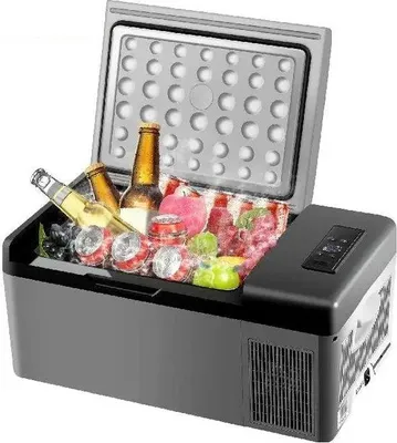 Produktbild von Kompakte Auto-Kühlbox 15L 12V/24V Grau für Reisen