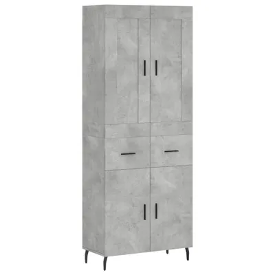 Immagine prodotto di Credenza Grigio Cemento 69,5x34x180 cm in Legno Multistrato