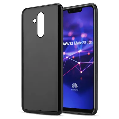 Image de Cadorabo Housse pour Huawei MATE 20 LITE Housse de protection en noir Housse TPU Silicone Couverture Etui Case