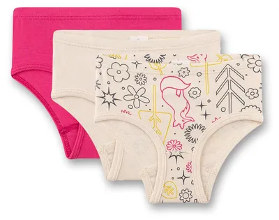 Zdjęcie produktu dla Sanetta – majtki dziewczęce, kolor beżowy, bawełna | zestaw 3 sztuk, bielizna dziecięca