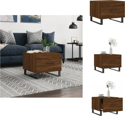 Produktbild von vidaXL Couchtisch Braun Eichen-Optik 50x50x40 cm Holzwerkstoff -  Couchtische