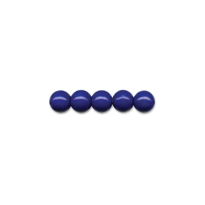 Immagine prodotto di 30 perline di legno 12 mm blu navy per collane e bracciali
