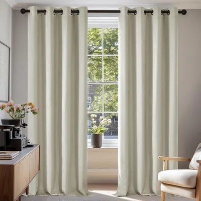 Produktbild von Thermisch Ophangset für Schlafzimmer und Wohnzimmer, Lichtbeige, 2er Pack