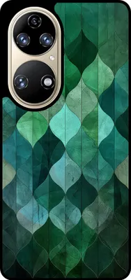 Produktbild von Smartphonica Phone Case Fit für Huawei P50 mit grünen Blättern drucken - TPU Backcover Fall grüne Blätter Design