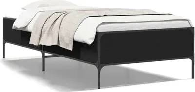 Produktbild von Möbel Bettgestell Schwarz 75x190 cm Holzwerkstoff und Metall - Klassische Betten 844991