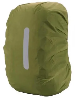 Immagine prodotto di Copertura impermeabile per zaini, riflettente, da 15 a 100 litri, colore verde oliva