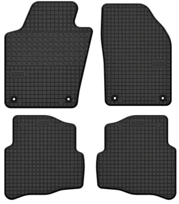 Image de Tapis de sol en caoutchouc pour Skoda Fabia III 2014-2021 (hayon/break) – 4 pièces, noirs, sur mesure