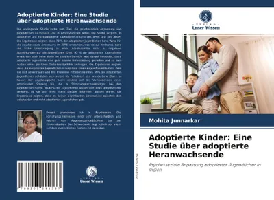 Produktbild von Adoptierte Kinder: Eine Studie über adoptierte Heranwachsende