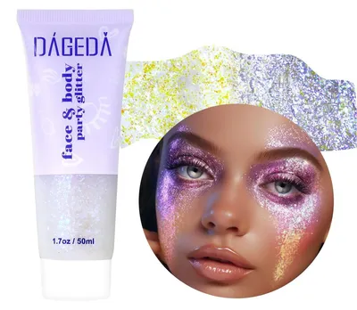 Productafbeelding van Body glitter gel - 50 ml - Holografisch - Zeemeermin glitters
