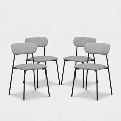 Produktbild von 4 moderne Küchenstühle mit gepolstertem Sitz Inka YES - Schwarz