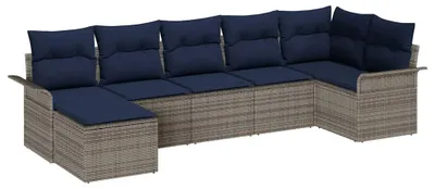 Immagine prodotto di Set divano da giardino vidaXL in polyrattan grigio