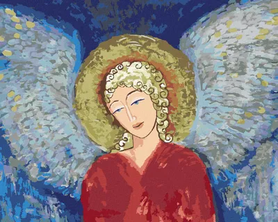 Produktbild von Zuty - Malen nach Zahlen - WEIHNACHTSENGEL III, 40x50 cm, ohne Keilrahmen