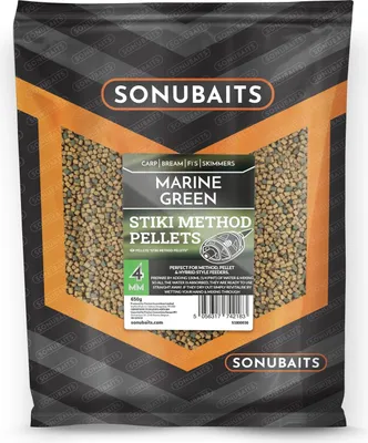 Produktbild von Sonubaits Marine Green Stiki Method Pellets 4mm 650g