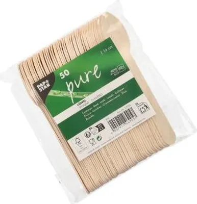 Produktbild von 1000 Papstar Löffel Holz pure 14 cm 37533