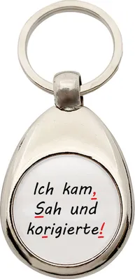 Produktbild von Huuraa Schlüsselanhänger Kam Sah und korigierte Korrektur Metall Schlüsselring Einkaufswagenchip Geschenkidee