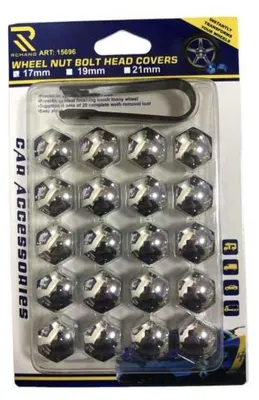 Immagine prodotto di Cappucci per bulloni ruota su cerchi, cromati, 17 mm, 20 pezzi