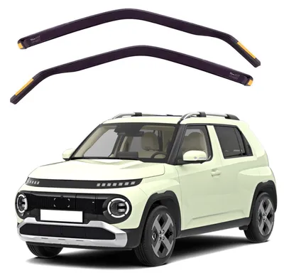 Produktbild von Windabweiser  Passend Für Hyundai Inster 5D ab 2024 Regenabweiser, Schwarz, Getönt, Aerodynamisch, Einfache Montage, Befeistigung mit Clips