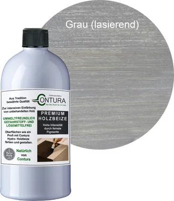 Produktbild von Contura 500ml. Holzbeize Wasserbeize Möbel Farbe - Grau