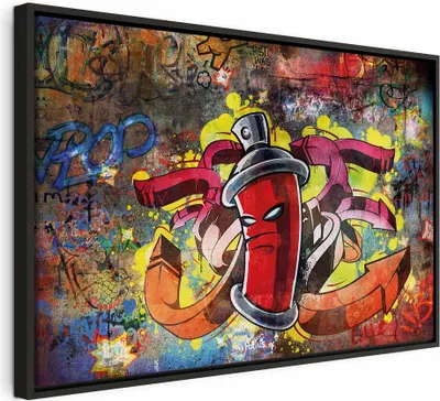Produktbild von Italienischer Leinwand Leinwandbild - Graffiti master 60x40 cm Streetart 020105-12