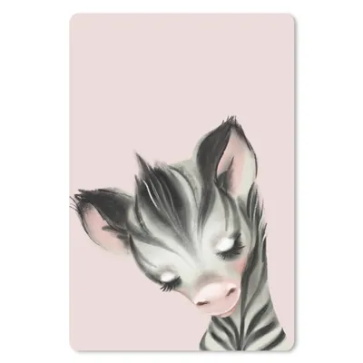 Produktbild von MuchoWow® Mauspad Mousepad Zebra - Rosa - Pastell 40x60 cm - Mousepads - Maus Mat - Pad - Mausunterlage - Schreibtisch Accesoire