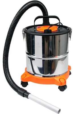 TOYA Aschesauger 800W 20L mit Hepa- und Materialfilter, Edelstahlbehälter