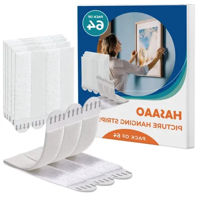 Productafbeelding van Grote Foto Hangstrips - Plakstrips Wandmontage - Foto's Ophangen - Schadevrij Bevestigen - 32 Paar - Wit